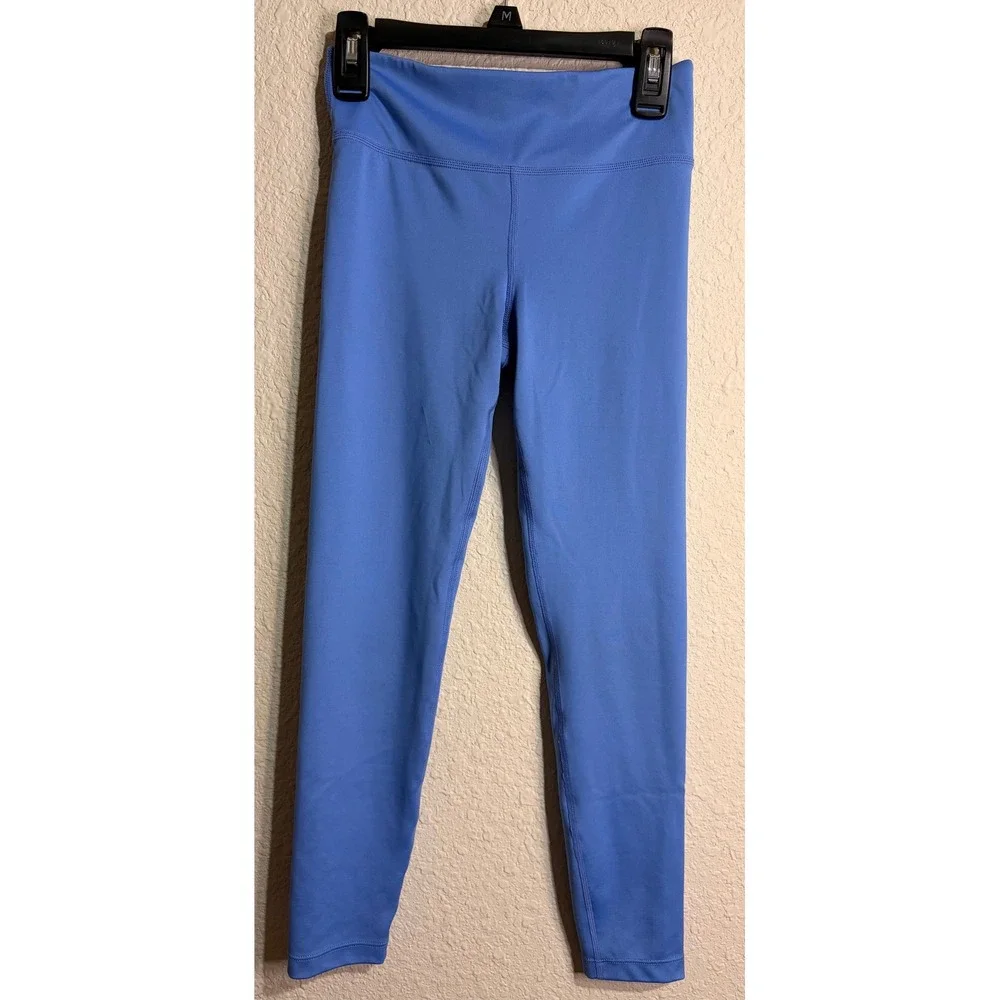 Nike Dri-FIT Women Small Blue High Rise Athletic Leggings 7/8 Tights